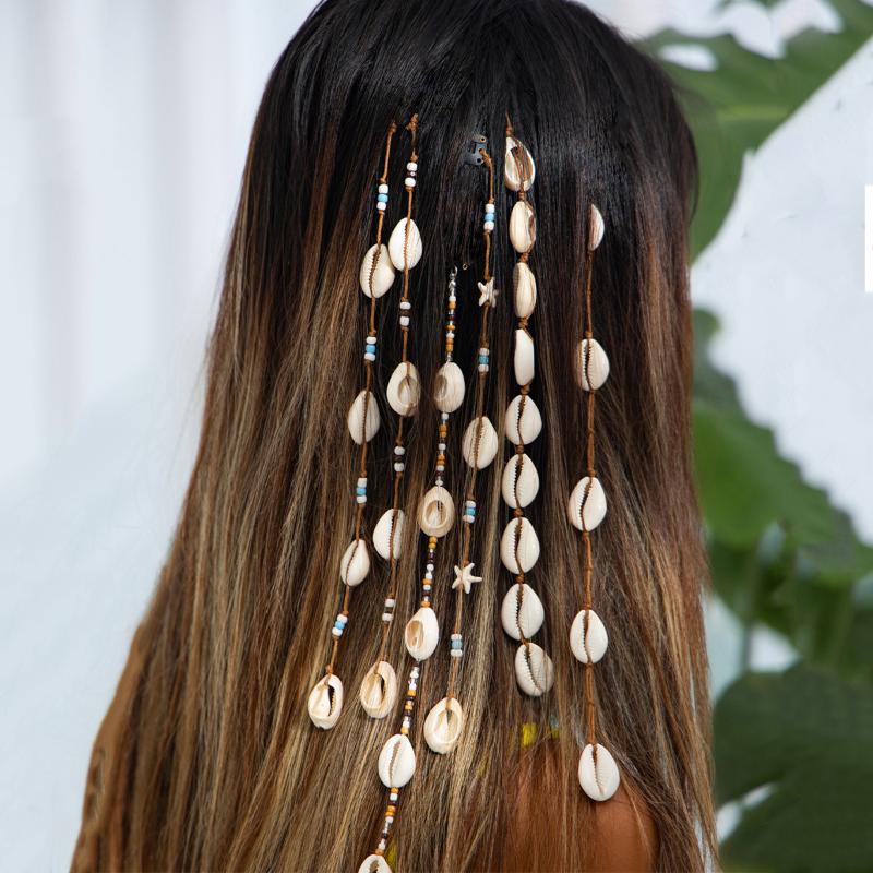 Ethnic Fashion Jewellery - Extensions de cheveux pour festival, perles