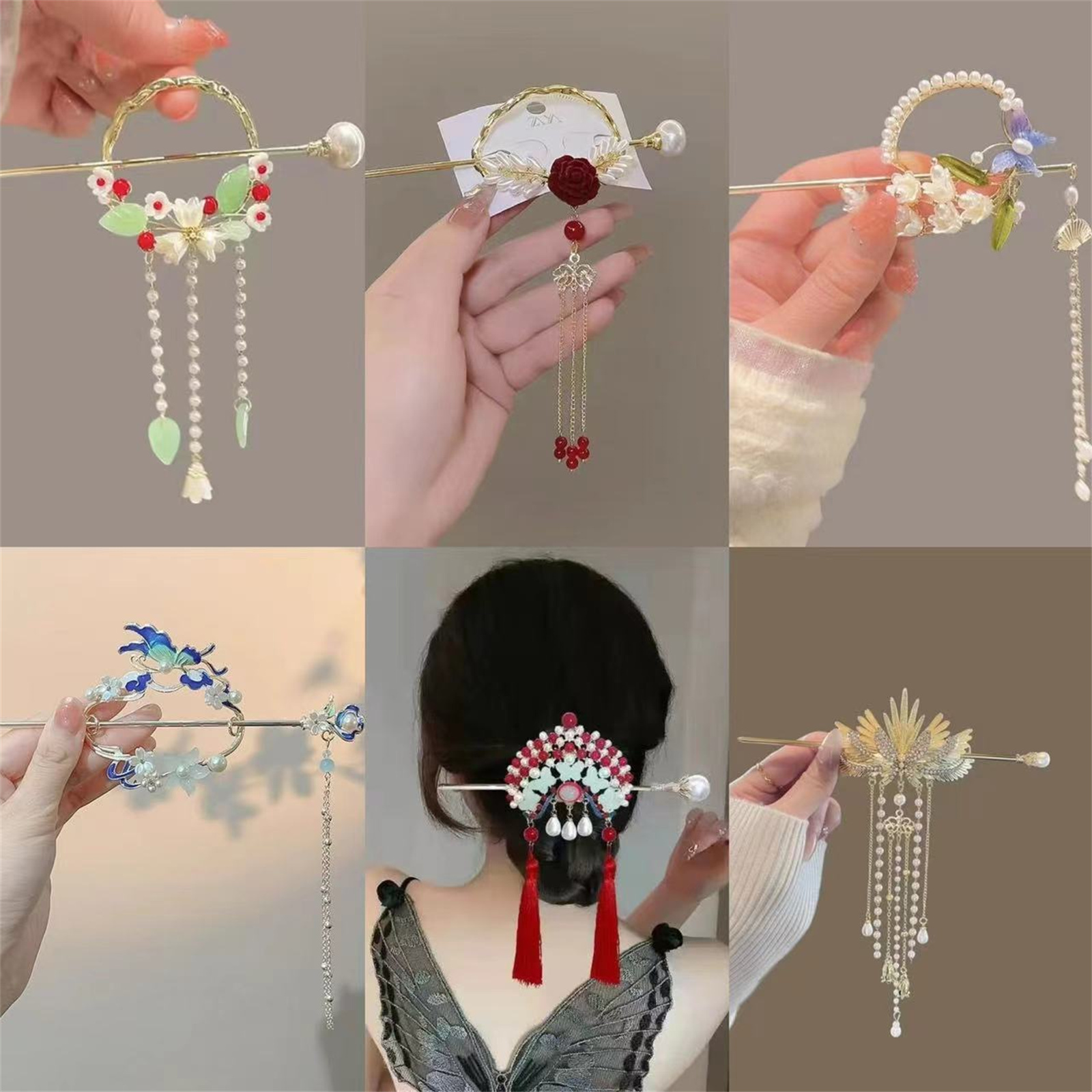 Ethnic Fashion Girls - Épingle à cheveux de style ethnique