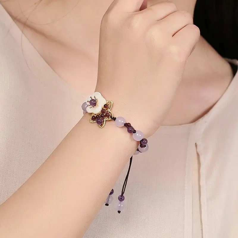 Ethnic Fashion Girls - Bracelet en cristal chinois Mori, style