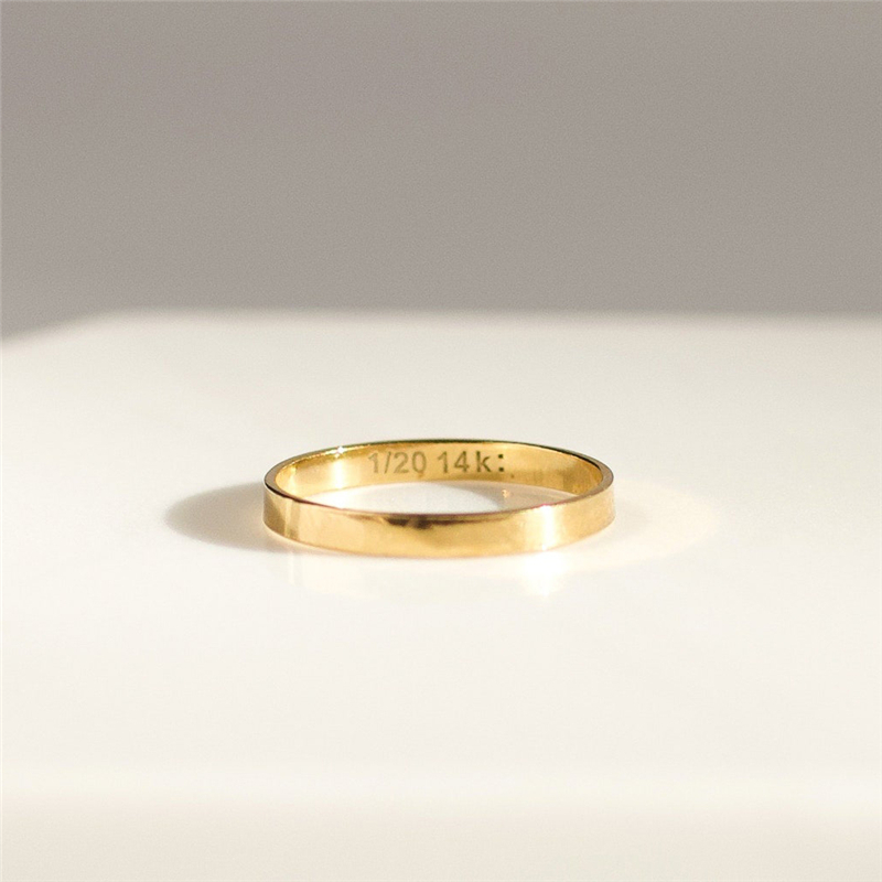 Bague plate en or 14 carats pl - Ethnic Fashion Jewellery avis et prix