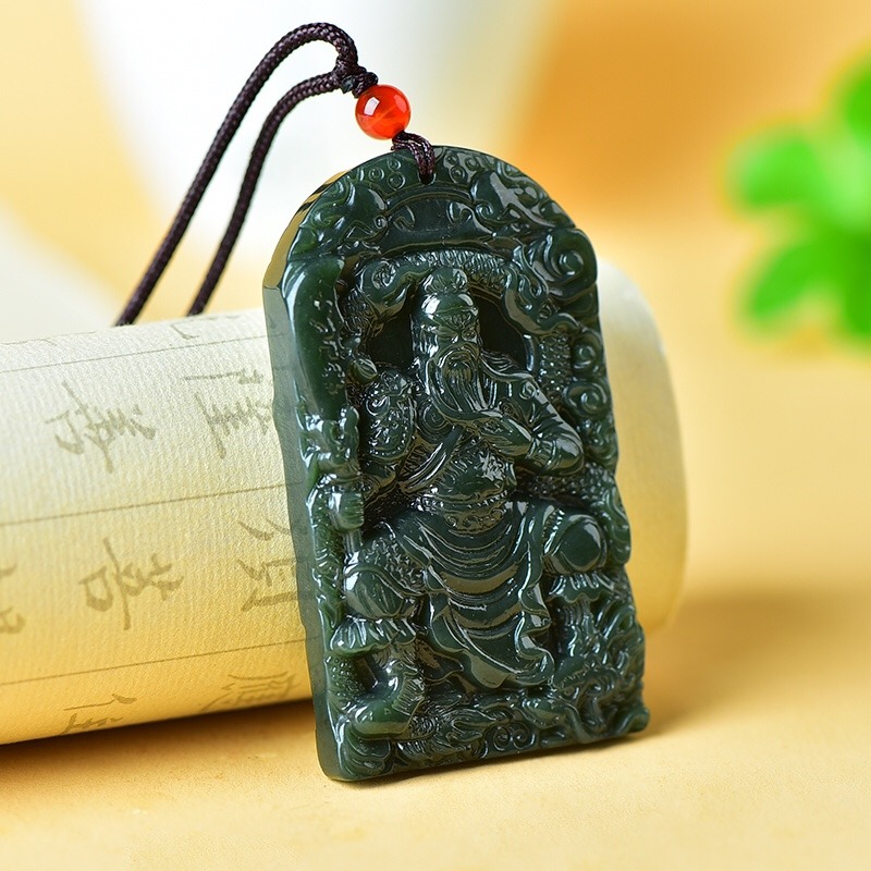 Pendentif Guan Gong double fac - Ethnic Fashion Brands avis et prix