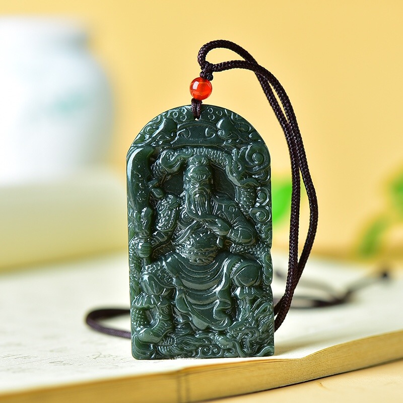 Pendentif Guan Gong double fac - Ethnic Fashion Brands avis et prix