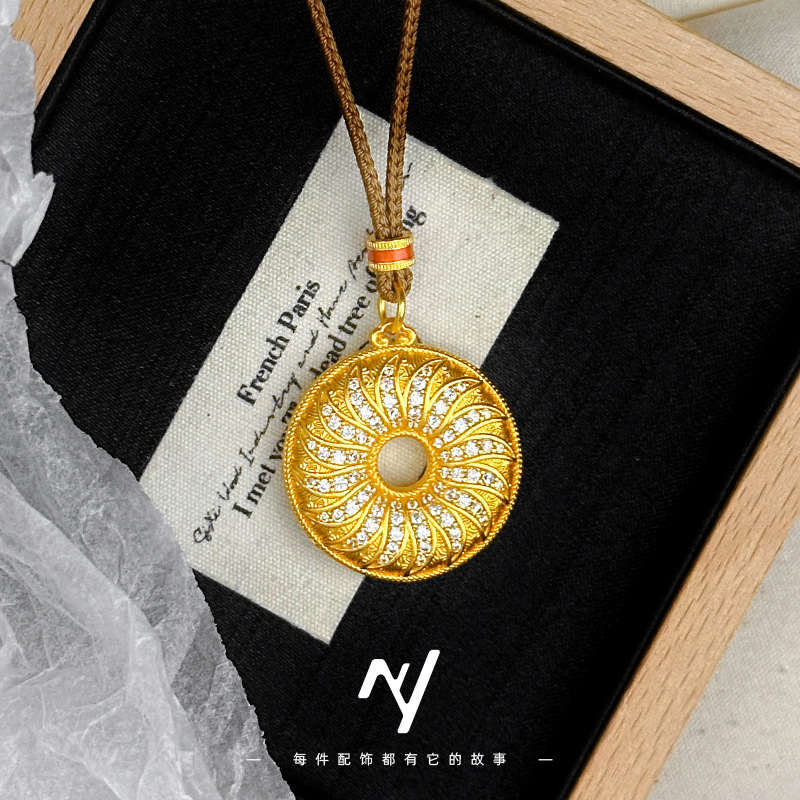 Collier avec pendentif tournes - Ethnic Fashion Store avis et prix