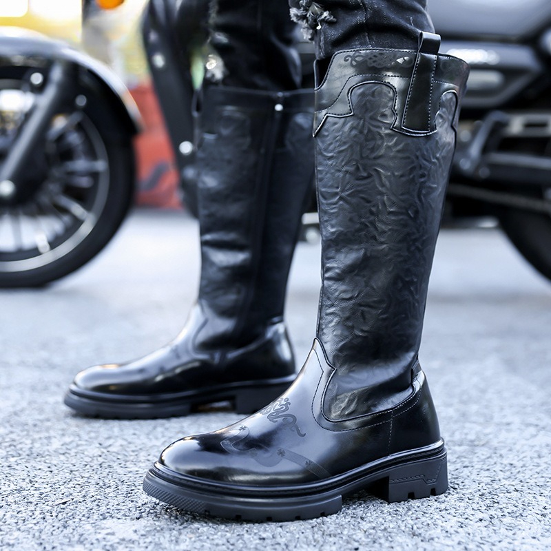 Bottes mi-mollet pour hommes b - Ethnic Fashion For Men avis et prix