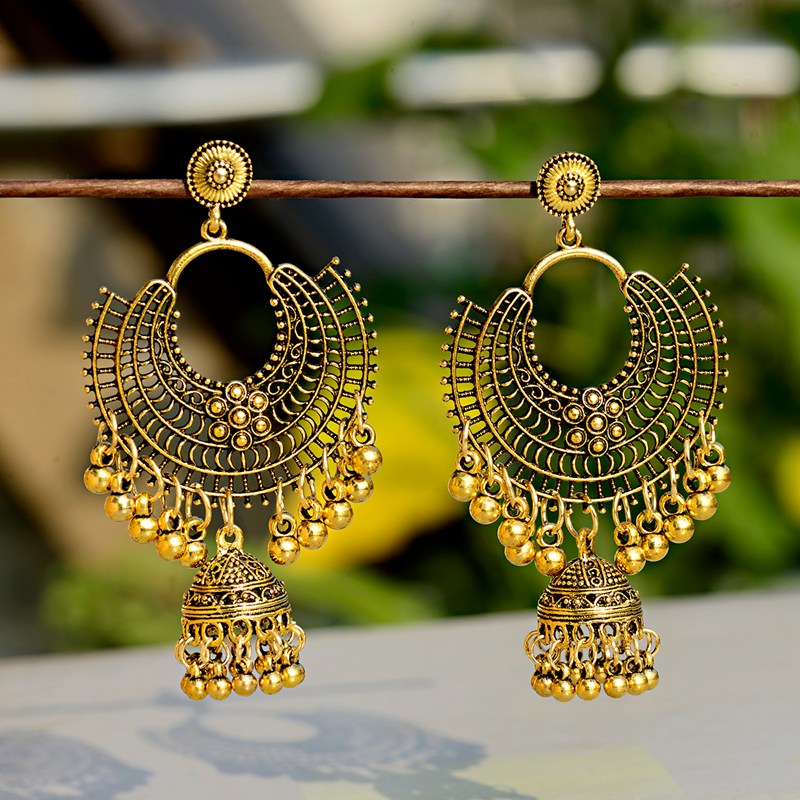 Boucles d'Oreilles Rondes Vint - Ethnic Indian Fashion avis et prix