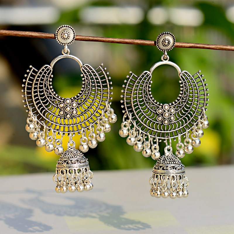Boucles d'Oreilles Rondes Vint - Ethnic Indian Fashion avis et prix