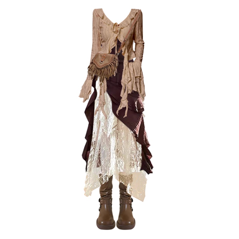 Haut ajusté irrégulier avec bo - Ethnic Fashion Dress avis et prix